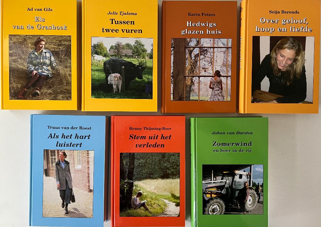 7 x Grootletter Streekromans, Boeken, Romans, Zo goed als nieuw, Ophalen of Verzenden