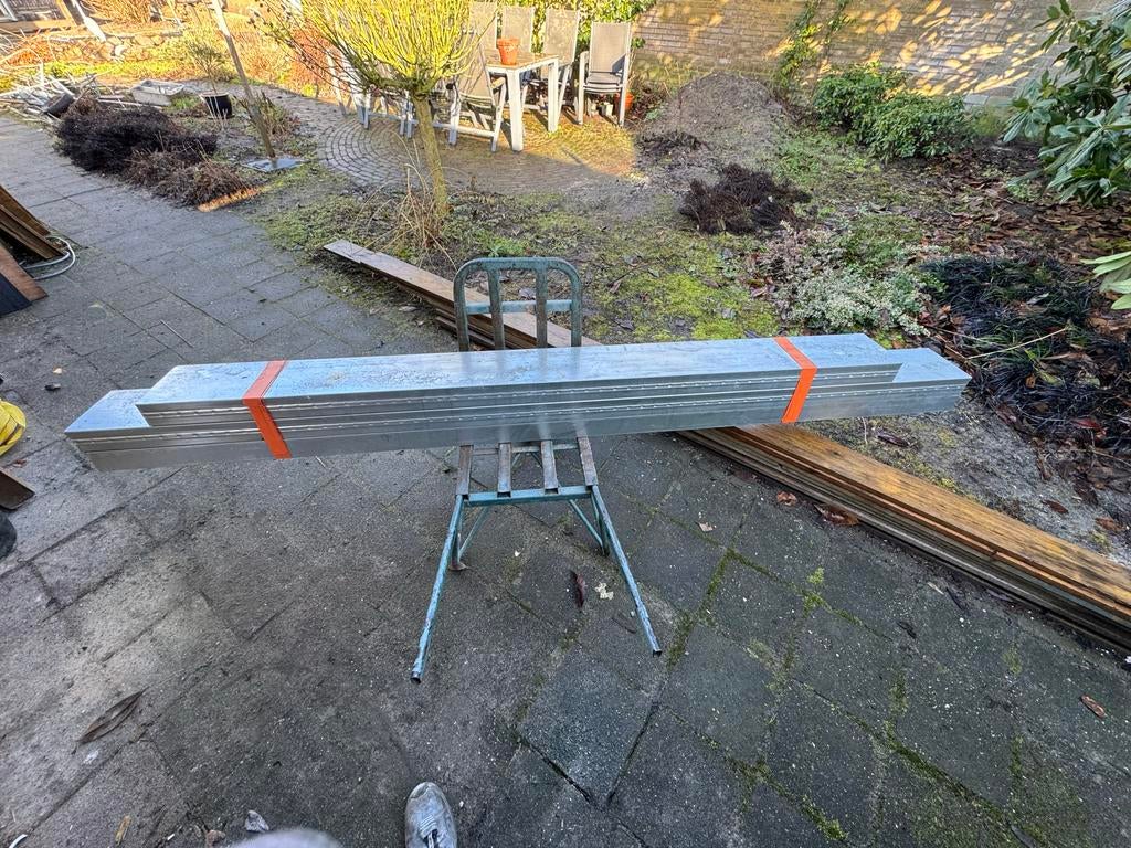 Platte ventilatiekanaal buis met koppelstukken staal, Ophalen, Minder dan 30 cm, 100 cm of meer, Zo goed als nieuw