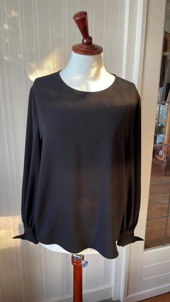 Zwarte Blouse Natan mt 42 ca 40/42 1xgedragen, goed model, Ophalen of Verzenden, Zo goed als nieuw, Zwart