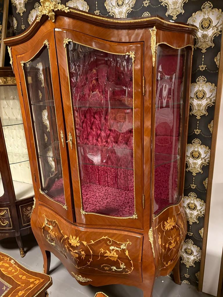 Barok Vitrinekast met 2 Lades, Ophalen of Verzenden