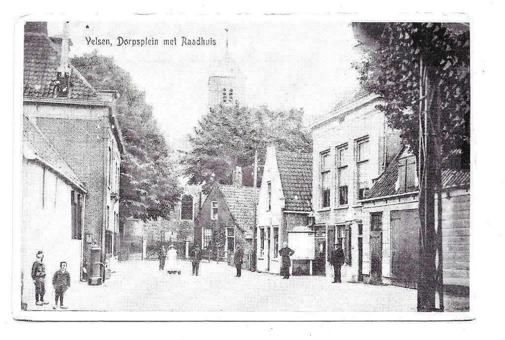 AK Velsen - Dorpsplein met Raadhuis, Verzenden, 1960 tot 1980, Ongelopen, Noord-Holland