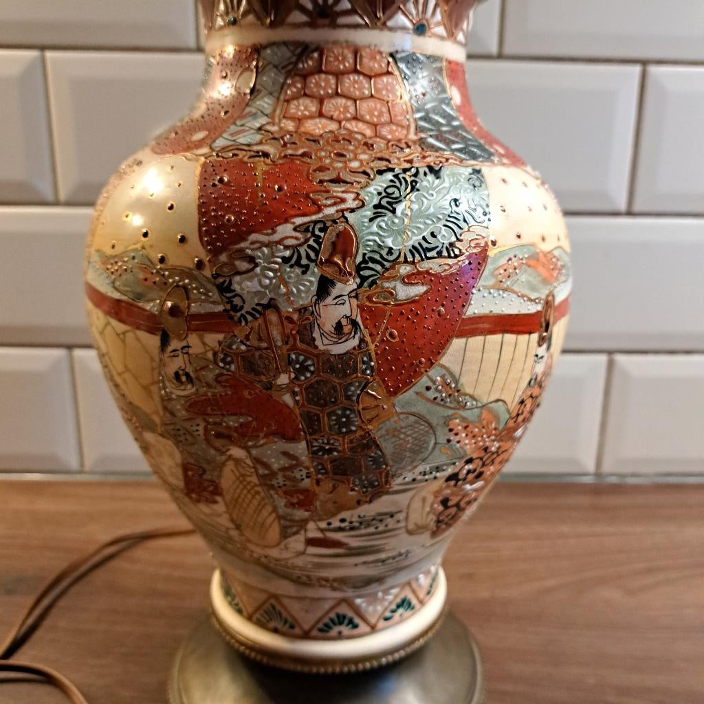 Satsuma olielamp (antiek), Ophalen of Verzenden