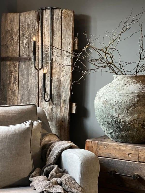 Luik kandelaar metaal 50 cm Puur Wonen stoer sober landelijk, 25 tot 50 cm, Verzenden, Nieuw, Metaal