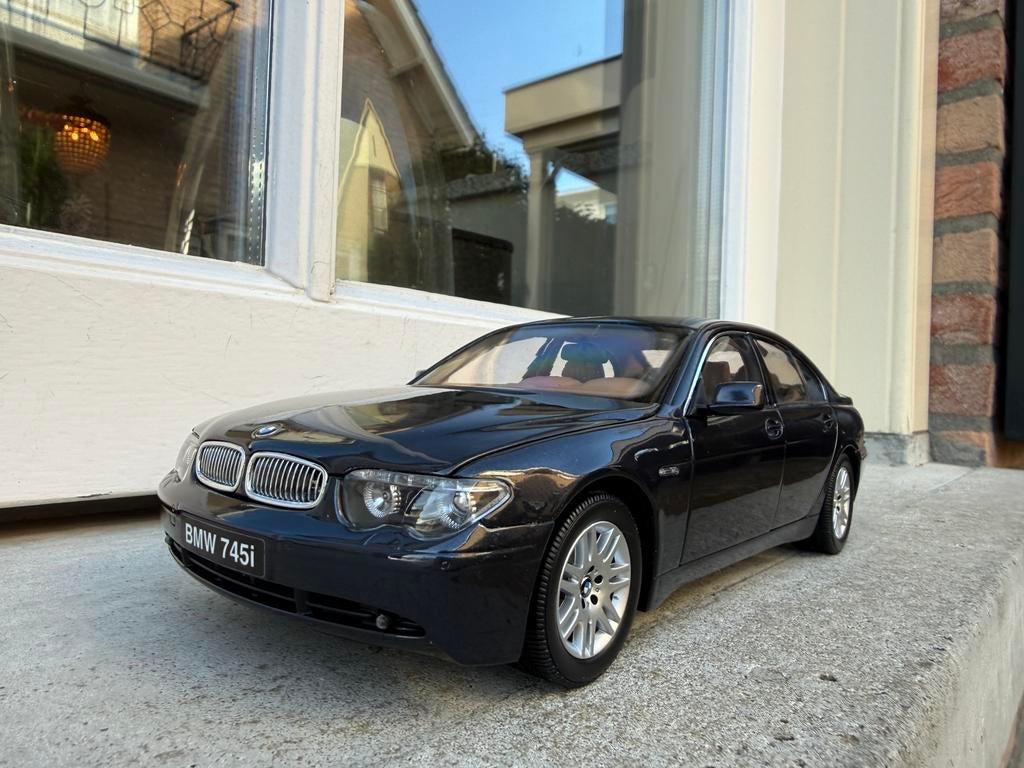 1:18 BMW E65 745i 7-serie zwart 2001 Kyosho No. 08571BK, Hobby en Vrije tijd, Modelauto's | 1:18, Kyosho, Auto, Ophalen of Verzenden