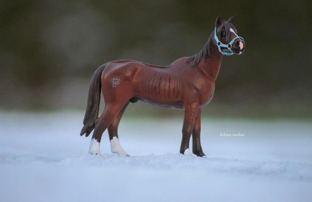 Schleich customize Drastische/ repaint akhal teke, Verzamelen, Dierenverzamelingen, Ophalen of Verzenden, Zo goed als nieuw, Paard