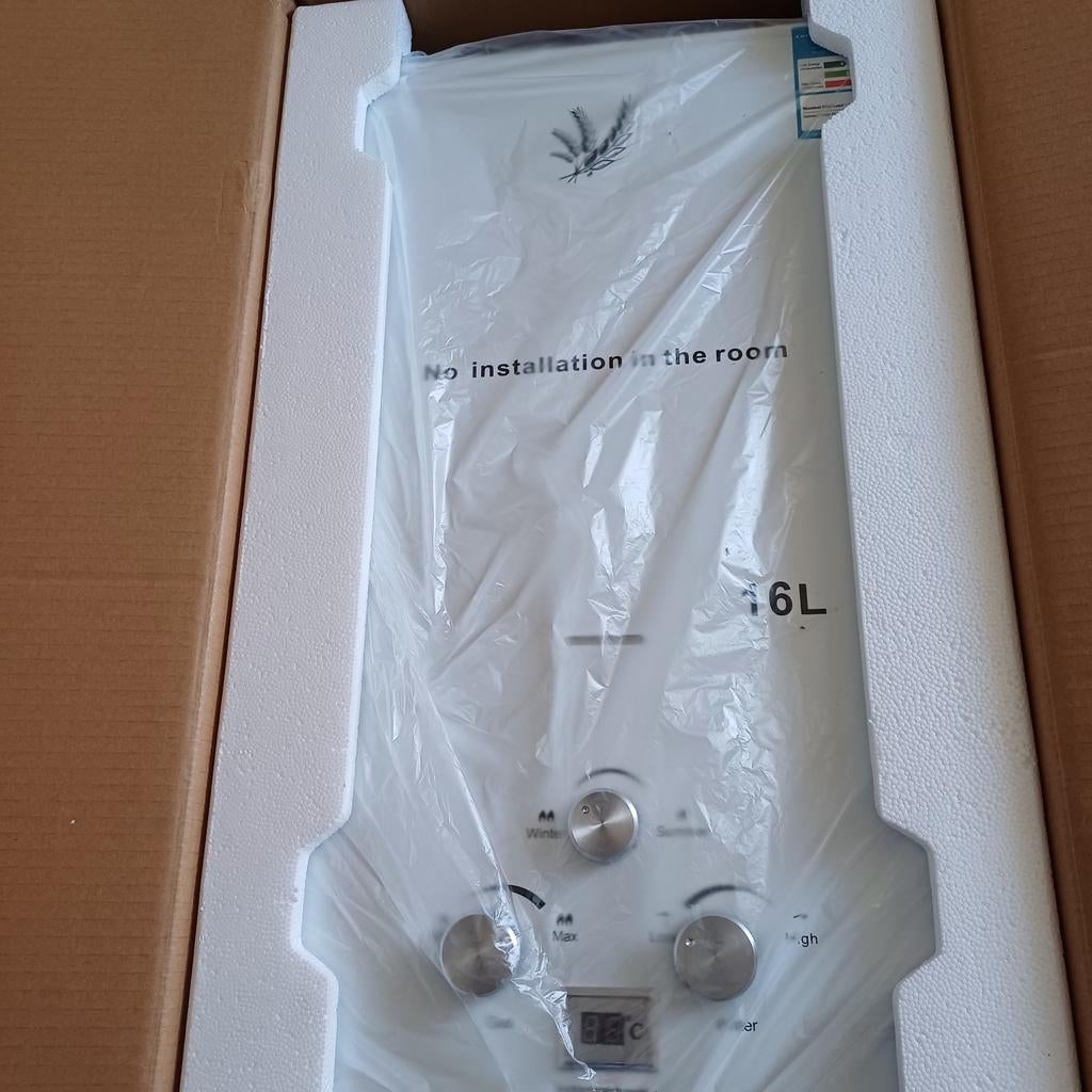 Geiser propaan butaan actiLPg 6L_8L€10,12, nieuwe inde doos, Doe-het-zelf en Verbouw, Ophalen of Verzenden, Minder dan 3 jaar oud