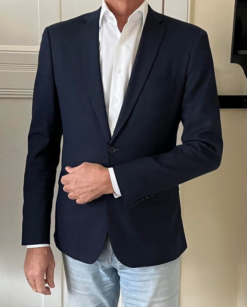 Colbert donkerblauw slim fit 51, Ophalen of Verzenden, Zo goed als nieuw, Blauw