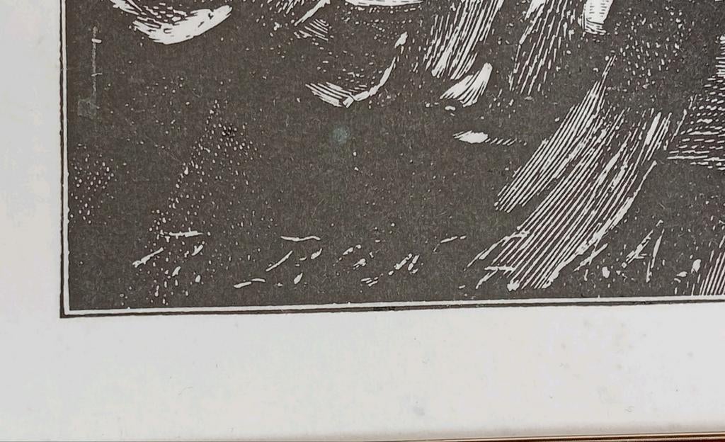 Prent 2 jonge katjes kittens in een mand, Verzenden