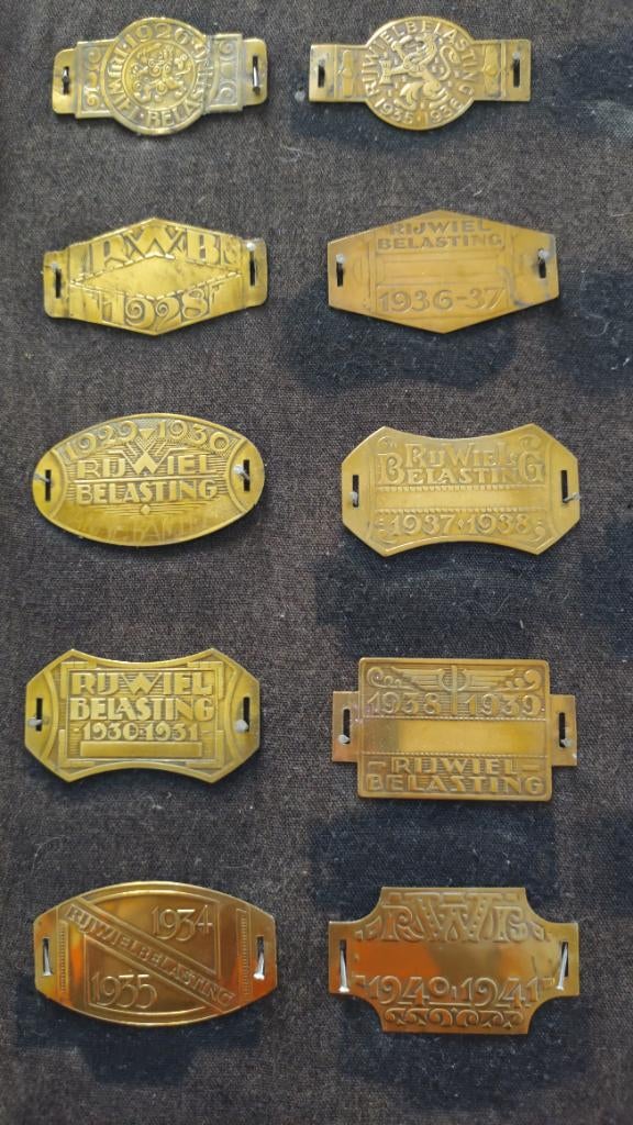 Rijwielbelastingplaatjes, Ophalen of Verzenden