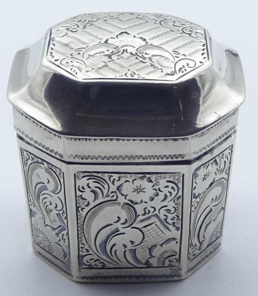 Lodereindoosje, Hollands antiek, zilver. 95,00 euro., Ophalen of Verzenden, Zilver