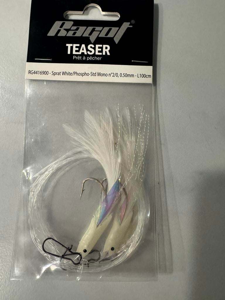 10 x ragot teaser sprat paternosters 100cm 50/00 haak 2/0, Watersport en Boten, Hengelsport | Zeevissen, Ophalen of Verzenden