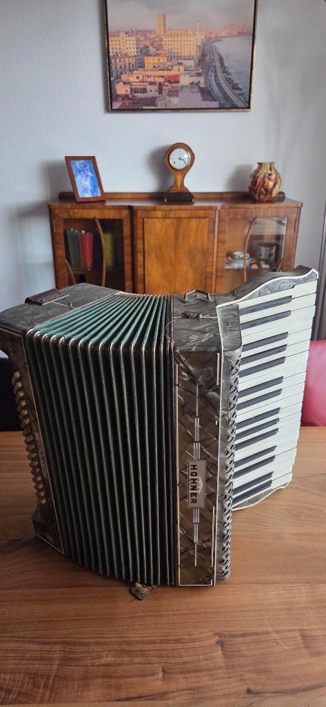 Hohner accordeon uit 1936, Ophalen, Gebruikt, 80-bas, Toetsaccordeon