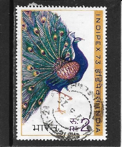 India pauw, Postzegels en Munten, Ophalen of Verzenden, Gestempeld, Oost-Azië