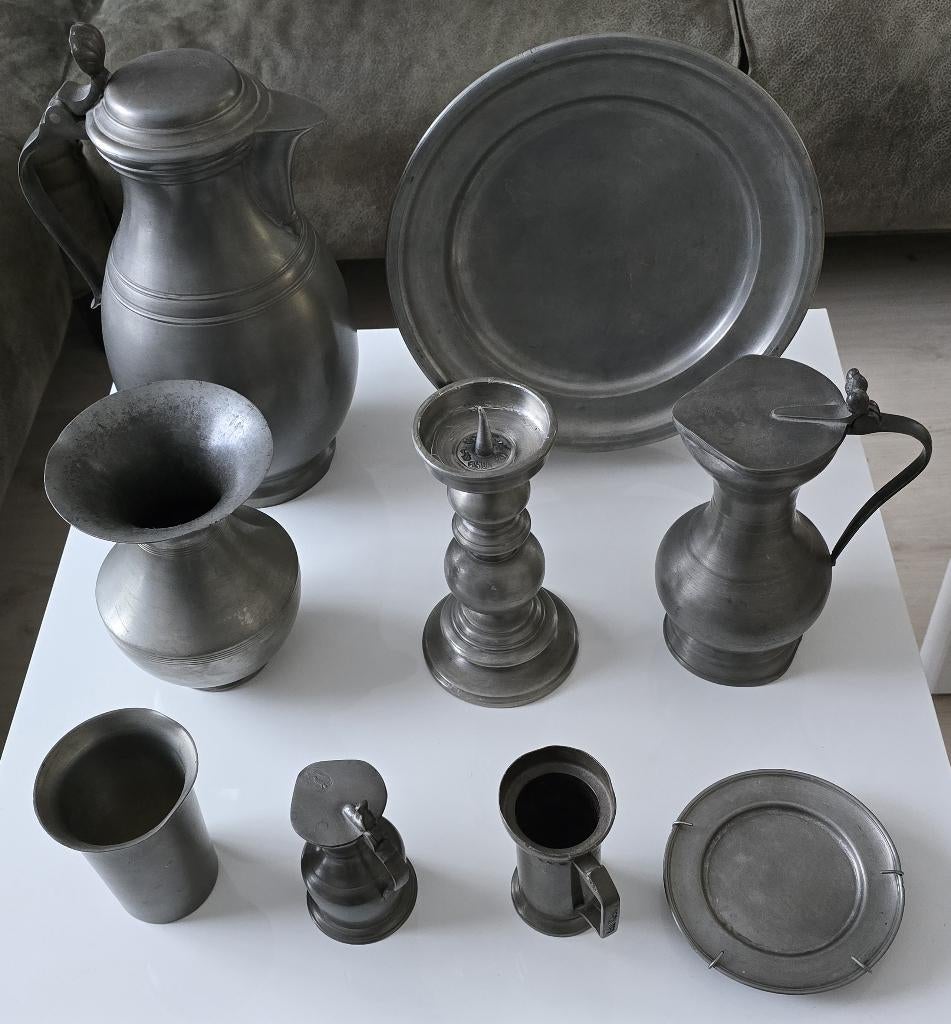 Collectie tinnen voorwerpen – Alles in één koop, Antiek en Kunst, Antiek | Tin, Ophalen