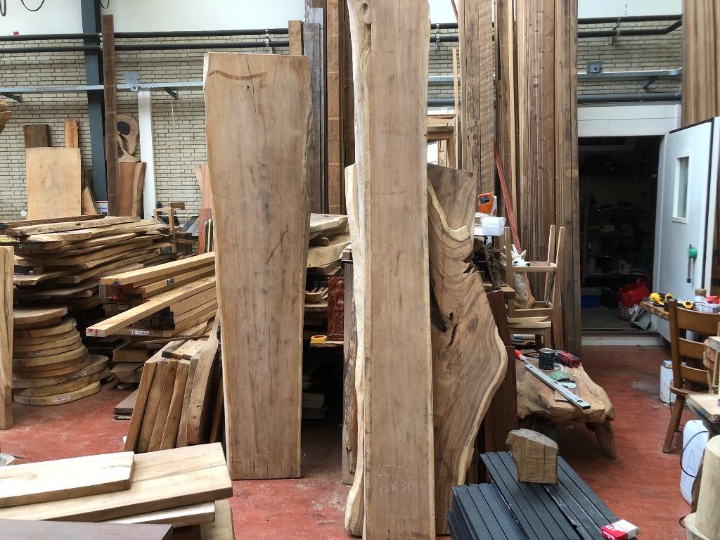 Java teak schaaldelen wandplanken barbladen meubelmaker, Ophalen, Planken, Nieuw, Hardhout