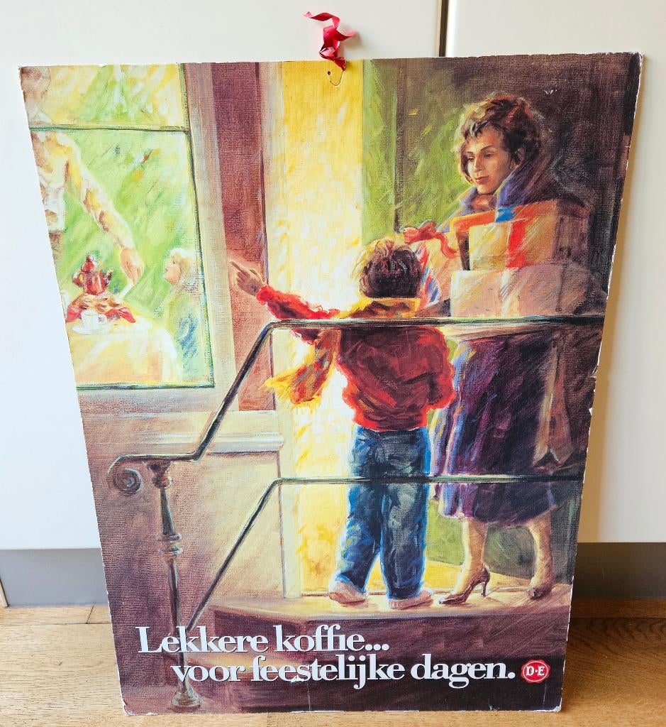 Vintage winkel reclame bord Douwe Egberts, Ophalen of Verzenden