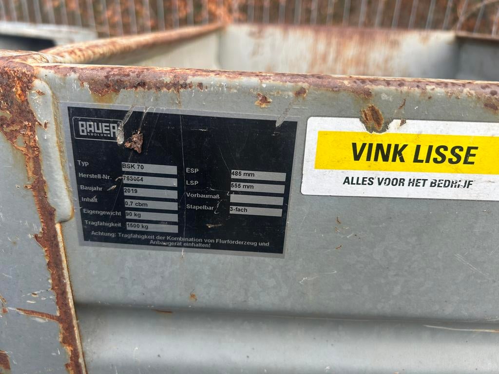 Kantelbak Bauer BSK 70 - Gebruikt, Ophalen