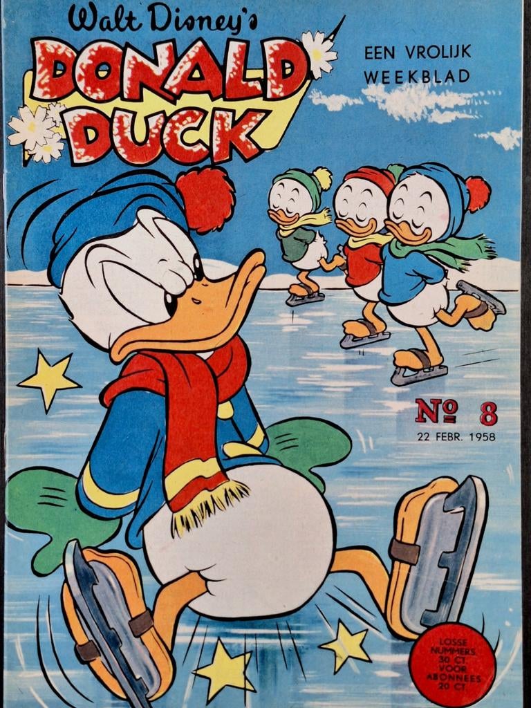 Donald Duck 1958 nr. 8, Boeken, Stripboeken, Eén stripboek, Ophalen of Verzenden, Zo goed als nieuw