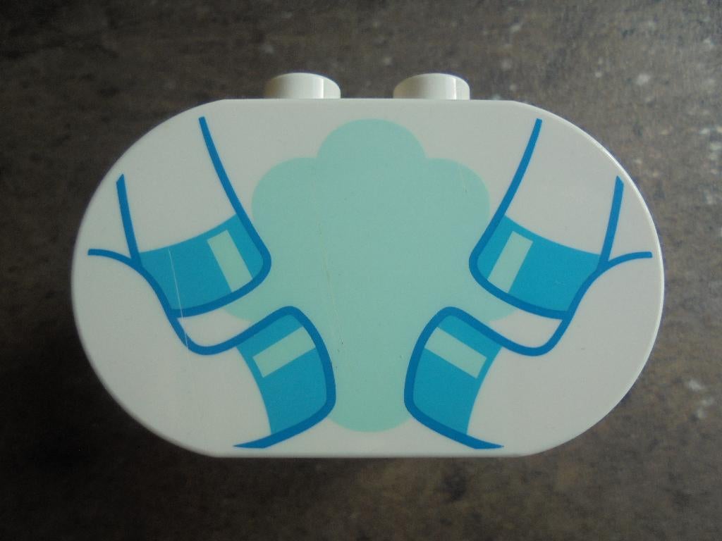 Lego Duplo Brick 2x4x2 Rounded Ends (zie foto's), Ophalen of Verzenden, Gebruikt, Losse stenen, Duplo