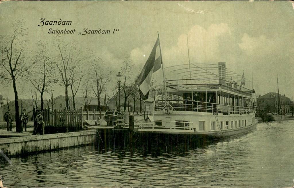 Zaandam- Salonboot, Ophalen of Verzenden, Voor 1920, Gelopen, Noord-Holland