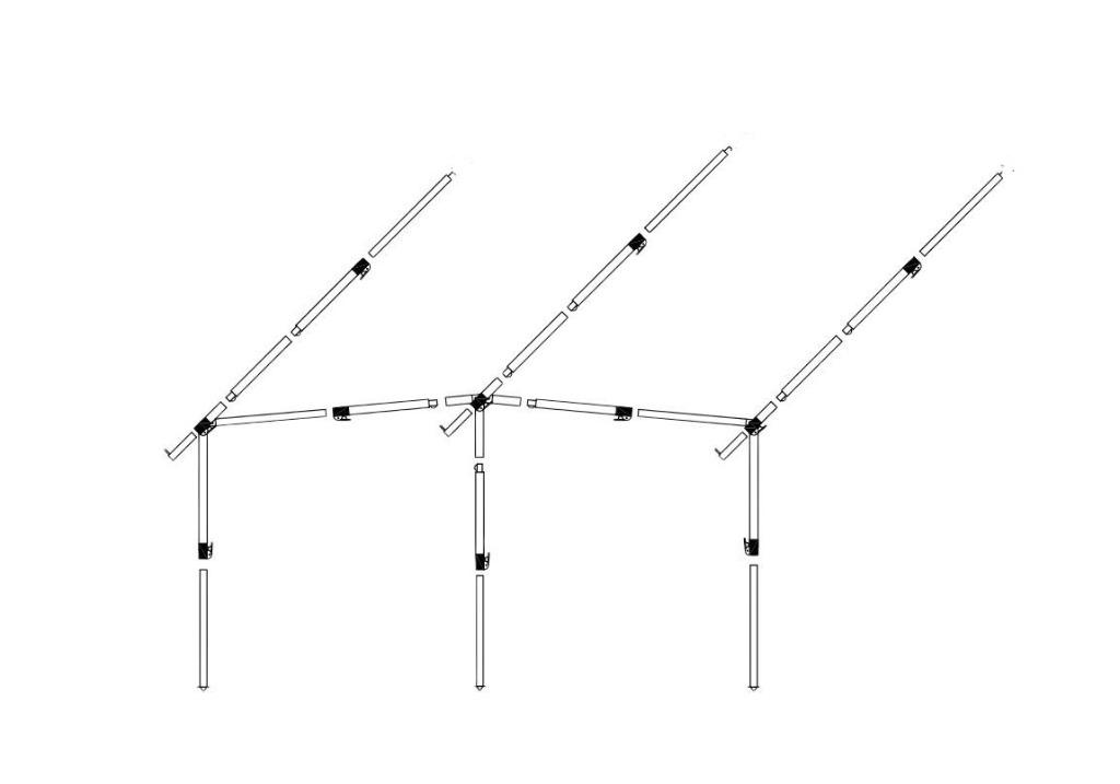 tentstokken aluminium v caravanvoortent, Caravans en Kamperen, Ophalen of Verzenden, Gebruikt