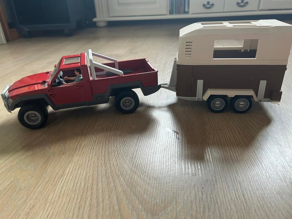 Schleich Auto met Trailer, Ophalen of Verzenden, Gebruikt, Jongen of Meisje