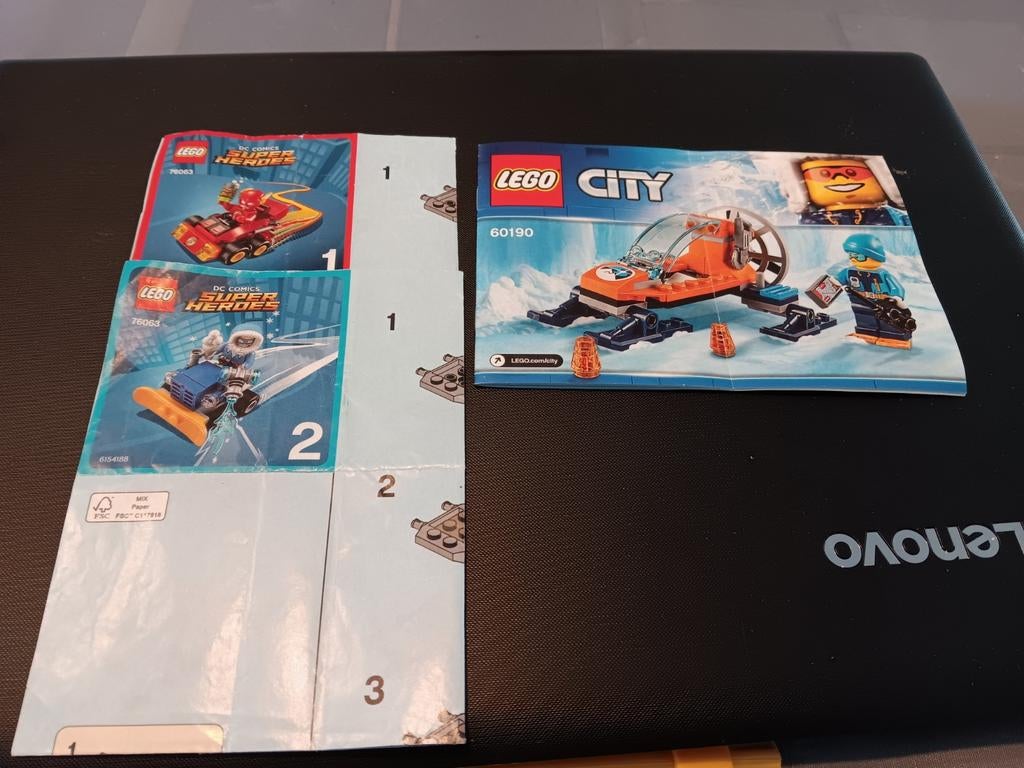 LEGO City 60190 & DC Super Heroes 76063, Ophalen of Verzenden, Gebruikt, Complete set, Lego