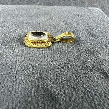 Gouden Hanger | 18k | 3,38gr | Zirkonia | 402735, Sieraden, Tassen en Uiterlijk, Kettinghangers, Gebruikt, Overige voorstellingen