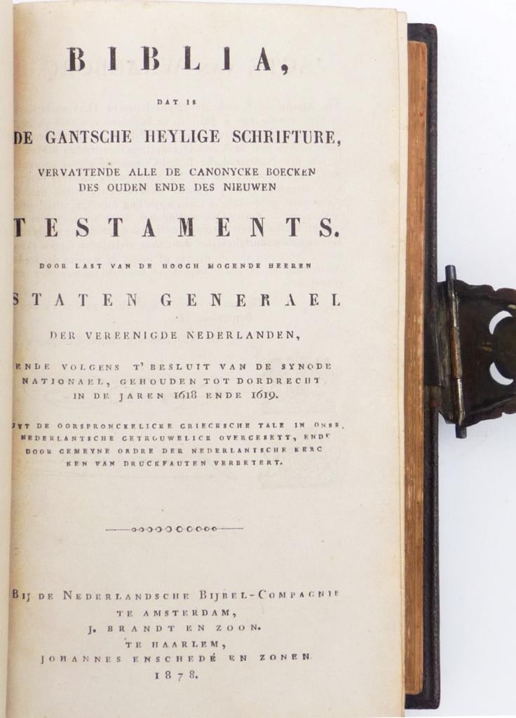 Biblia - Gantsche heylige schrifture; 1878, Brandt, Enschede, Ophalen of Verzenden