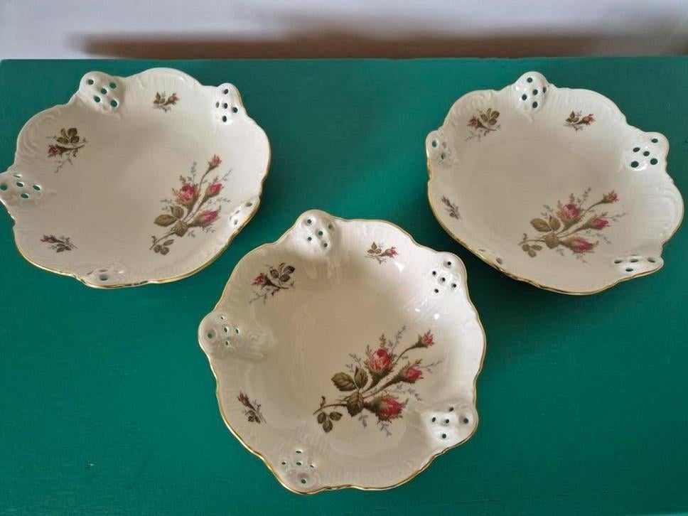 Rosenthal Moliere 'Classic Rose' Porselein - 3 Stuks, Antiek en Kunst, Ophalen of Verzenden