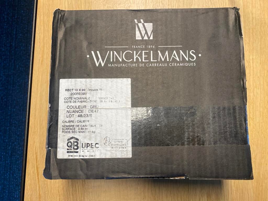 Winckelmans Gris tegels 10x20x9cm - Nieuw in verpakking, Ophalen, Keramiek, Overige typen, Nieuw