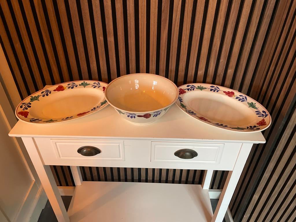 Boerenbont Servies - Boch Belgium, Royal Sphinx Maastricht, Gebruikt, Ophalen of Verzenden, Aardewerk, Boerenbont