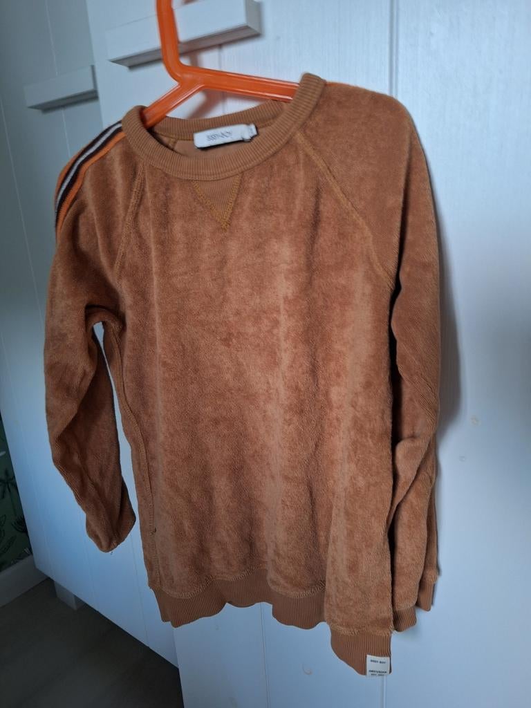Trui Sissy-boy jongen badstof bruin/oranje maat 134-140, Sissy Boy, Trui of Vest, Ophalen of Verzenden, Zo goed als nieuw