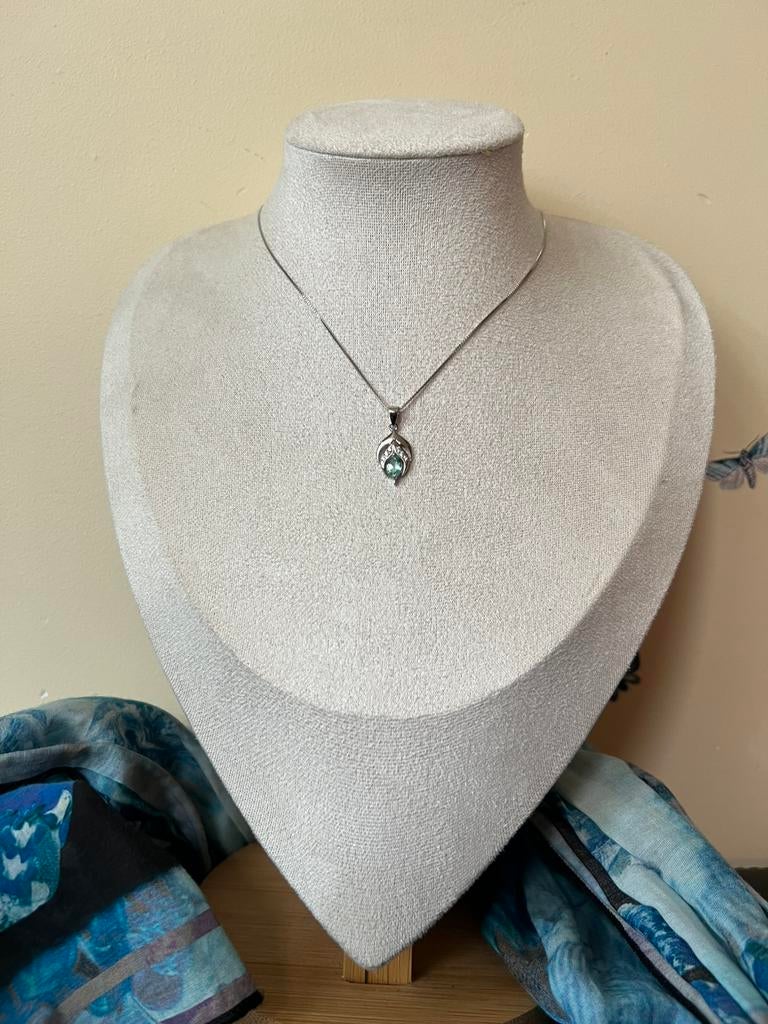 Apatiet topaas hanger beschermt intuïtie geluk daadkracht, Blauw, Nieuw, Ophalen of Verzenden, Verstelbaar