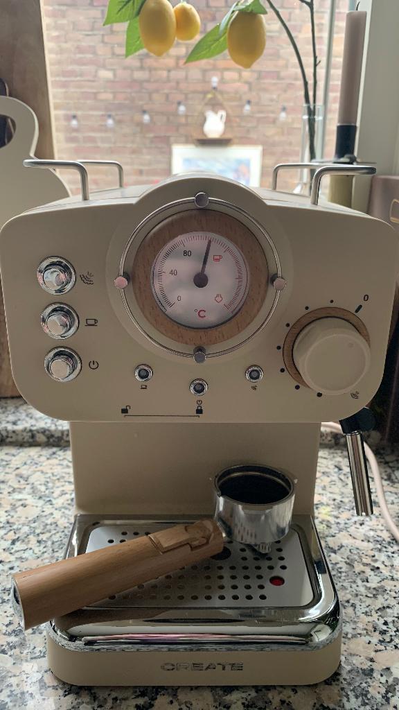Create koffiemachine beige, Ophalen, Koffiemachine, Gemalen koffie, Zo goed als nieuw
