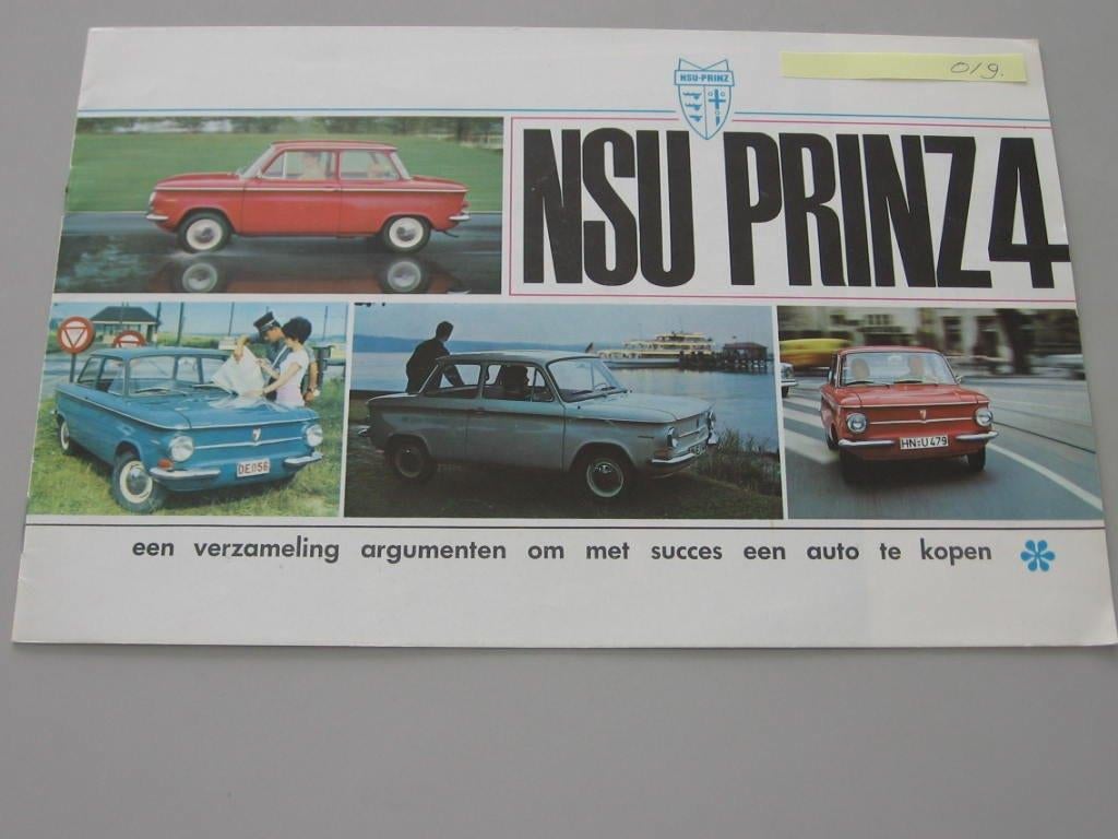 NSU 019 NSU Prinz. 4, folder, Ophalen of Verzenden, Zo goed als nieuw, Overige merken