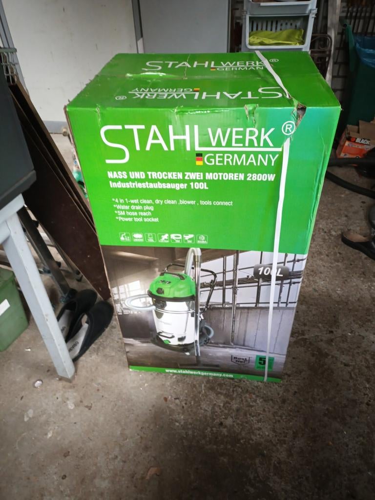 Stahlwerk Industrie Stofzuiger 2800W - Nieuw in doos!, Witgoed en Apparatuur, Stofzuigers, Nieuw, Stofzuiger, 2000 watt of meer