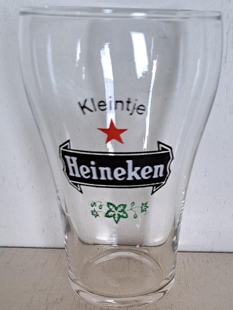 Heineken Bierglas Kleintje  met logo 1, Verzamelen, Ophalen of Verzenden, Gebruikt, Glas of Glazen, Heineken