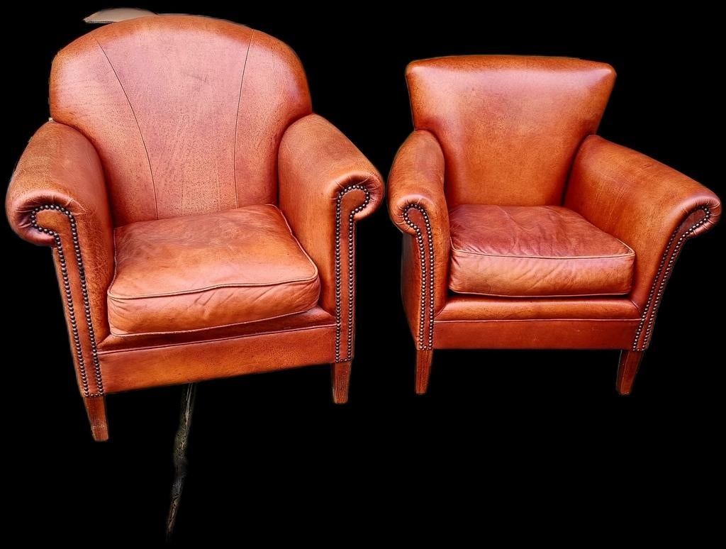 2x Klassieke fauteuil Bendic Chesterfield + BEZORGING GRATIS