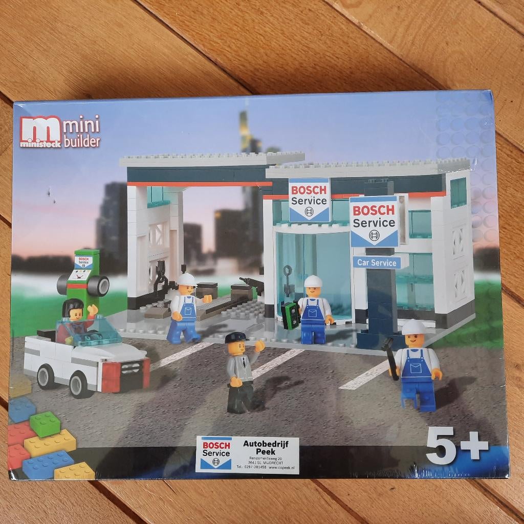 Ministeck Mini Builder bouwstenen Bosch Service autogarage, Kinderen en Baby's, Speelgoed | Bouwstenen, Nieuw, Ophalen of Verzenden