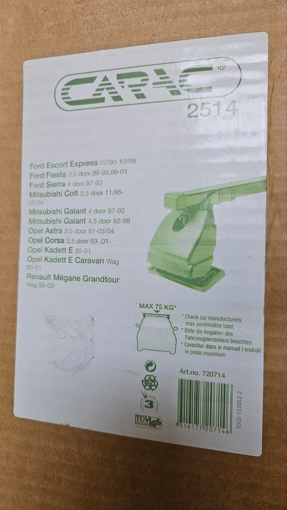 CARAC 2514 Dakdragers voor diverse automodellen, Ophalen, Nieuw