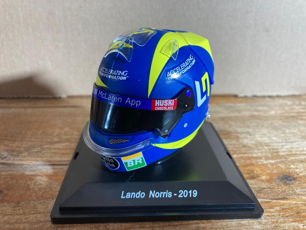✅ Lando Norris 1:5 helm 2019 Italian GP Helmet Spark Mclaren, Ophalen of Verzenden, Nieuw, Formule 1