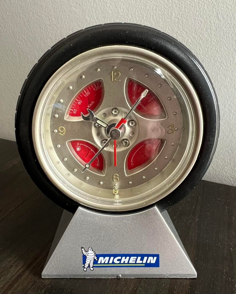 Michelin bureau klok alarm wekker michelin bibendum nieuw, Ophalen of Verzenden, Nieuw, Overige typen
