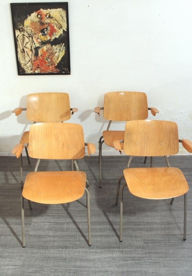 (4x) Kho Liang Ie stoel chair by CAR Industry Katwijk design, Ophalen, Gebruikt, -, -