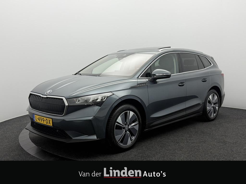 Skoda Enyaq iV 60 Soh 94,1% | Panoramadak | Elektrische Trek, Auto's, 390 km, Achterwielaandrijving, Gebruikt, Zwart