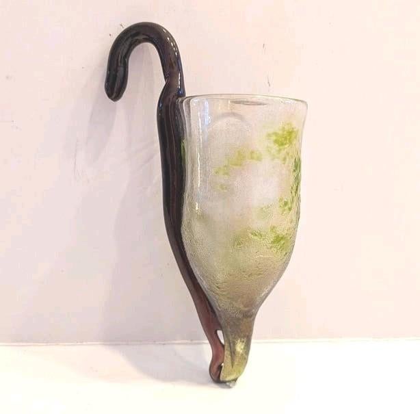 Glas kunst - Ambachtelijk glazen vaasje, Ophalen of Verzenden