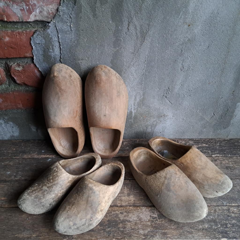 1x Paar oude houten klompen klompjes wooden shoes *Etage3*, Gebruikt, ., Ophalen of Verzenden, .