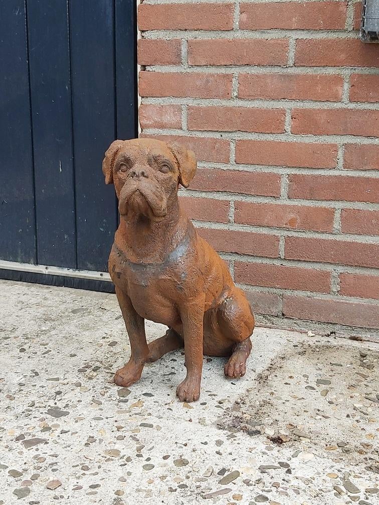 Tuinbeeld Gietijzeren Hond, Ophalen of Verzenden, Nieuw, Metaal, Dierenbeeld