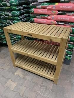 Stevige houten tafel – ideaal voor tuin of binnen!, Ophalen, Gebruikt, Rechthoekig, Teakhout