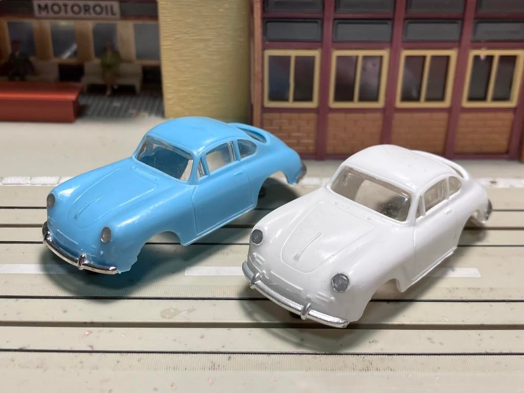 Faller AMS Porsche 356 S90 kapjes wit en blauw nieuw, Ophalen of Verzenden, Zo goed als nieuw, Elektrisch, Overige merken